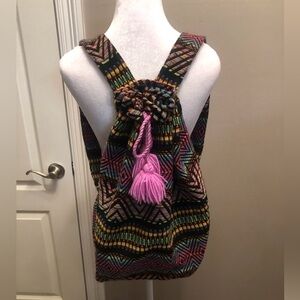 Vintage Rainbow colored Backpack Sack Bag 1992-2002
